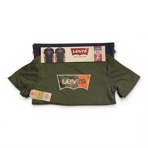 Levi's Boys T-Shirts 2-Pack Youth Set  Navy & Hunter Green  Large (14/16) New!